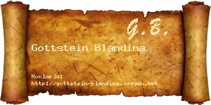 Gottstein Blandina névjegykártya